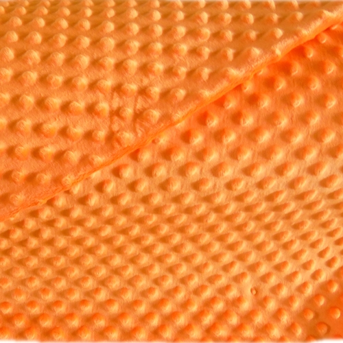 minky bąbelki kolor pomarańczowy