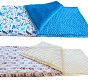 Śpiwory dla dzieci 120cm ocieplenie 1cm Minky/Bawełna