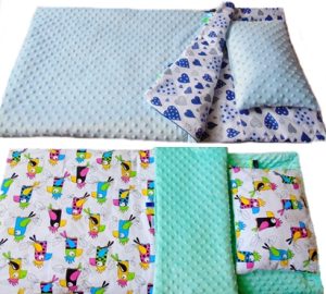 Śpiwory Dziecięce 120cm ocieplenie 2cm Poduszka Haft