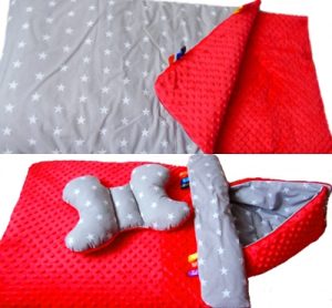 Śpiworki do Wózka/Gondoli ocieplane 2 cm +Poduszka Motyl